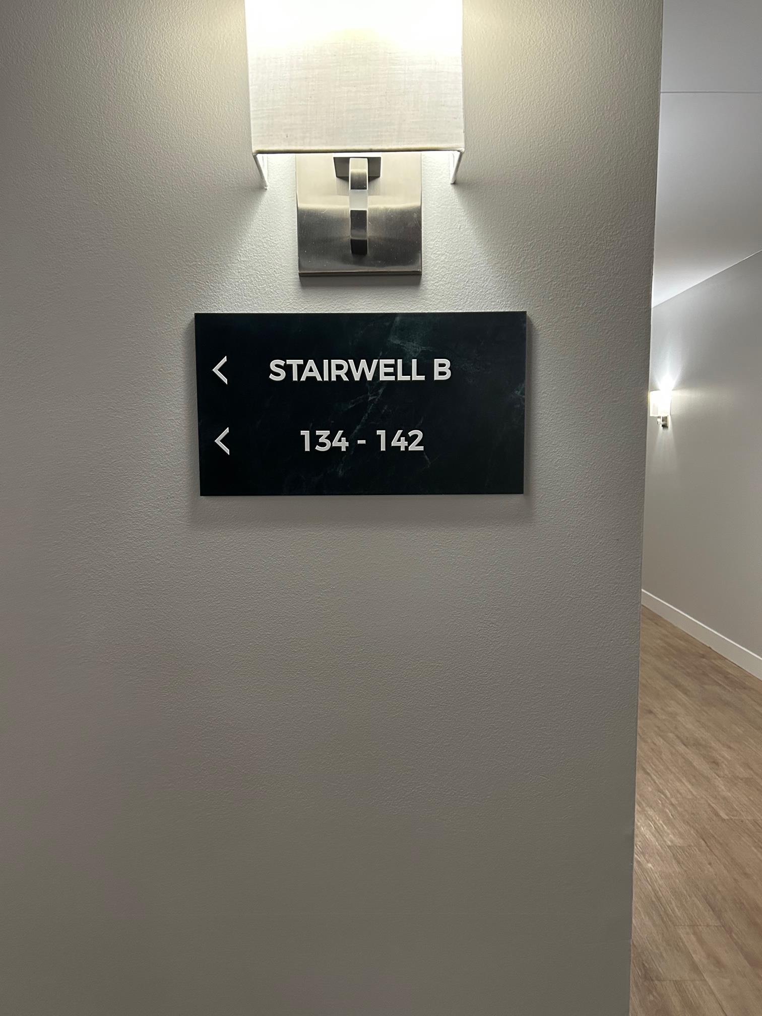 Wayfinding apartment sign